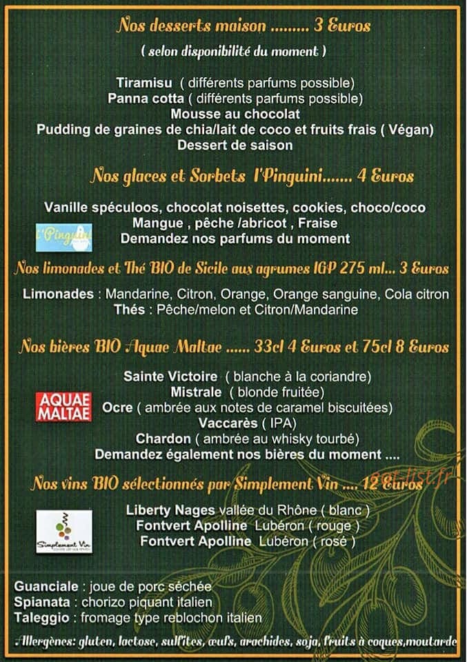 nomade pizza — carte page 3