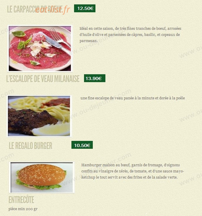Regalo — carte page 3