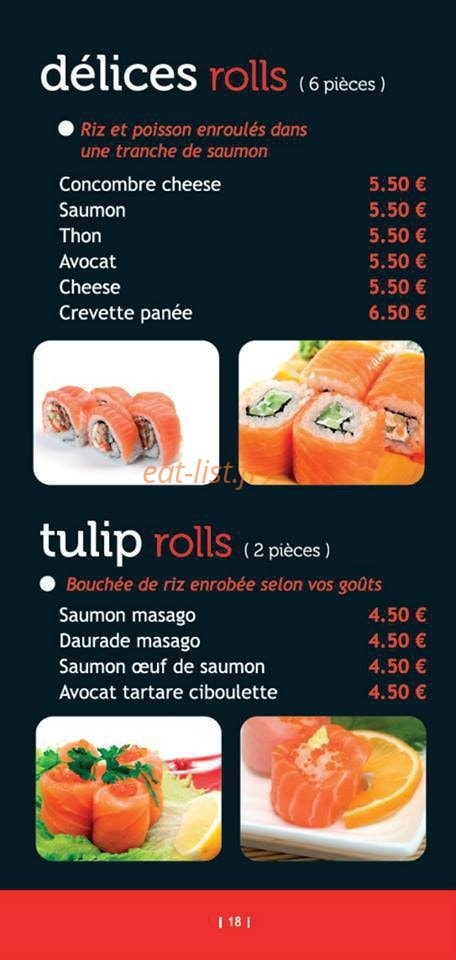 Sushi Fish — carte page 14