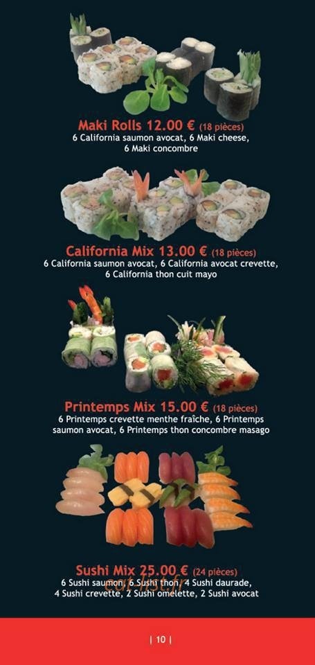 Sushi Fish — carte page 8