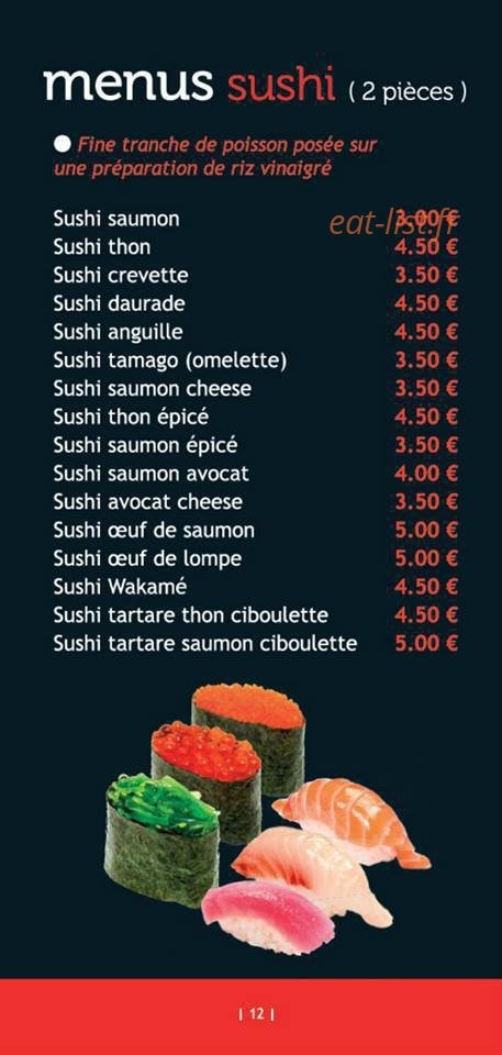 Sushi Fish — carte page 9