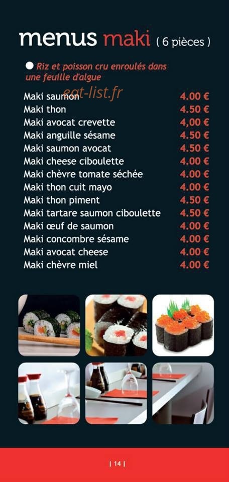 Sushi Fish — carte page 10