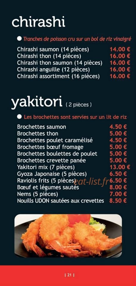 Sushi Fish — carte page 16