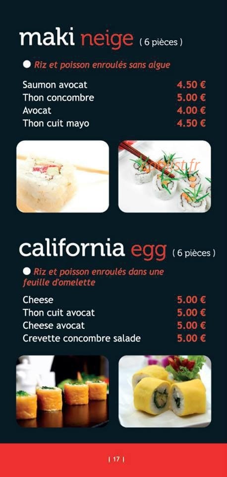 Sushi Fish — carte page 12