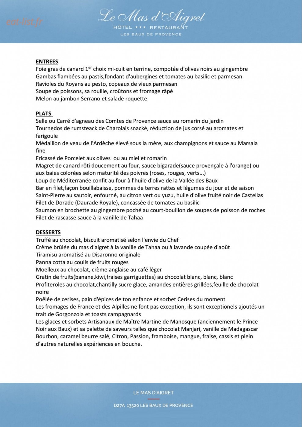 Le Mas d'Aigret — carte page 2