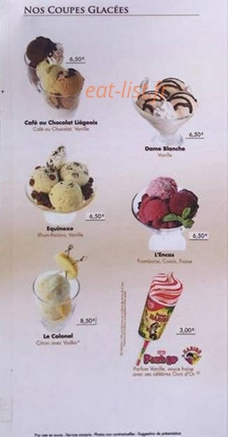 Carte et menu de L'en-cas Maussanais à Maussanne les Alpilles — Les coupes glacées