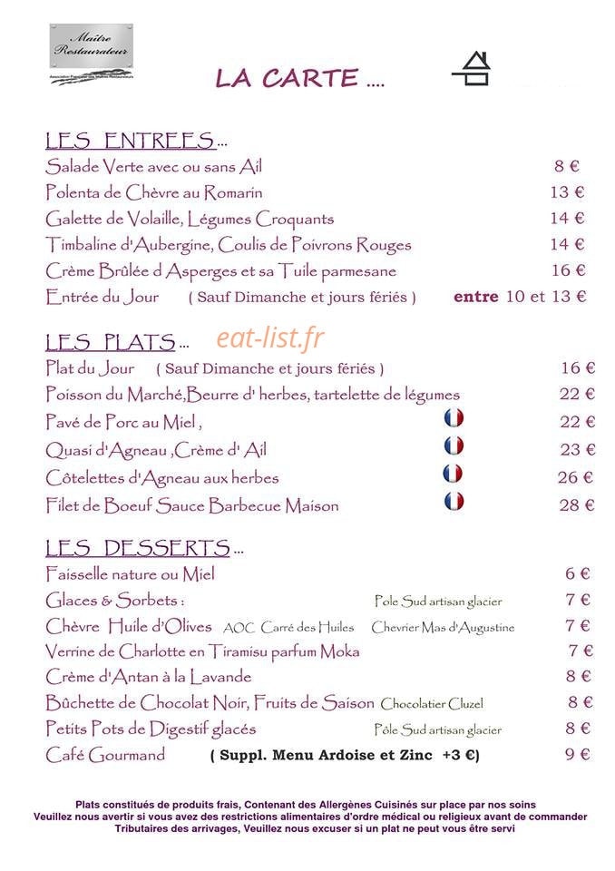 L'Oustaloun — carte page 1