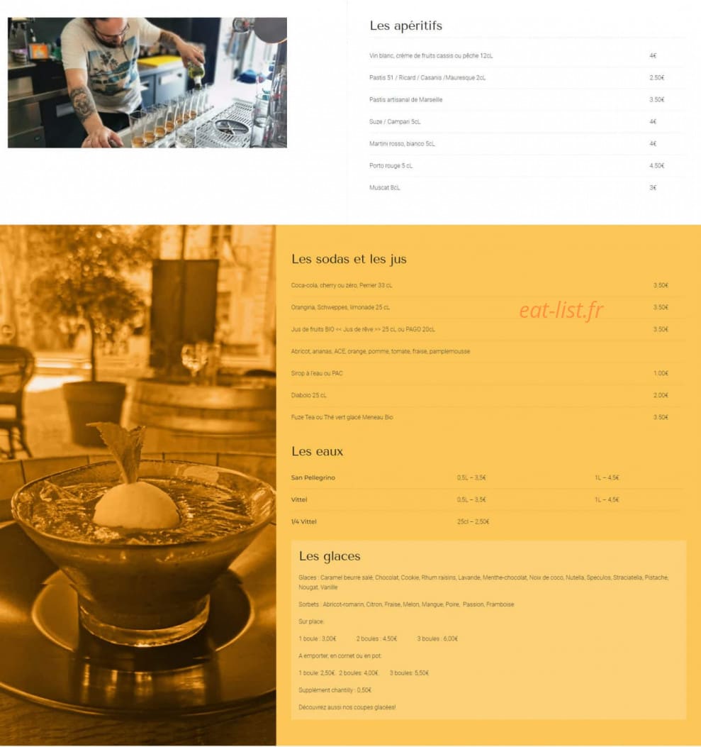 Le Café Castillon — carte page 5