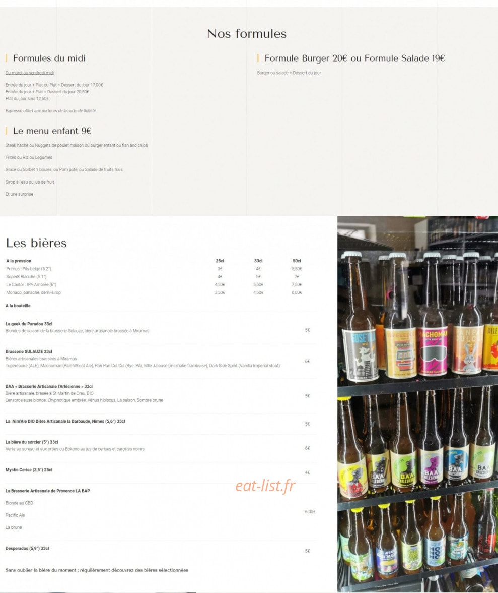 Le Café Castillon — carte page 2