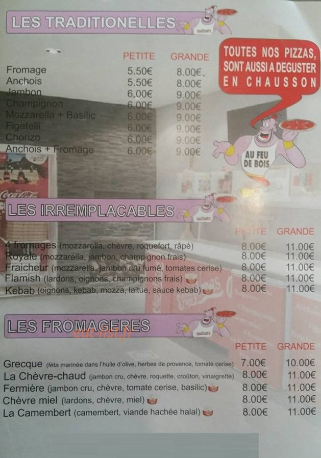 1001 pizzas — carte page 2