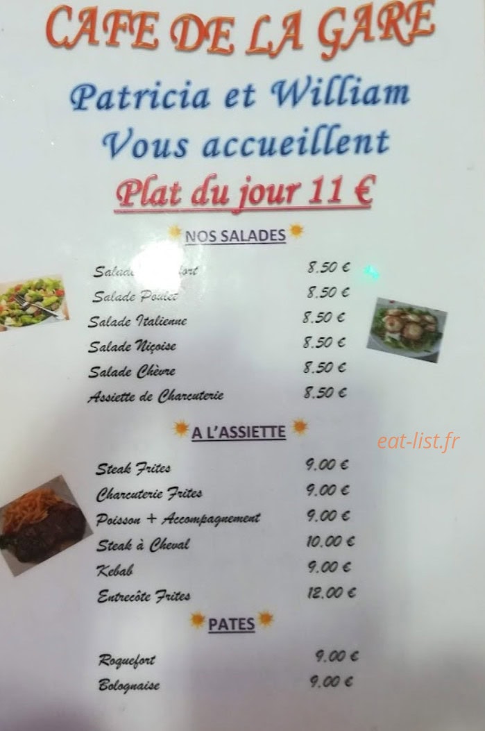 Café De La Gare — carte page 1