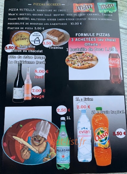 Pasta pizza trets — carte page 4