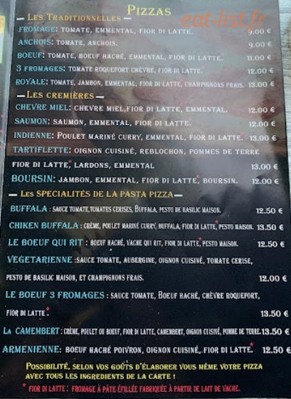 Pasta pizza trets — carte page 3