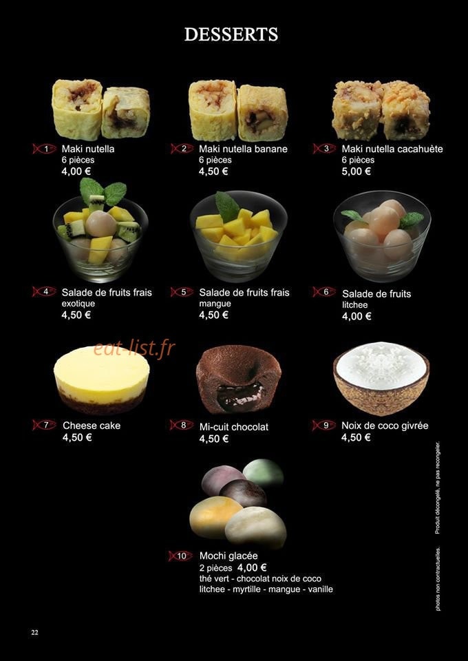 Sushi Kohi — carte page 20