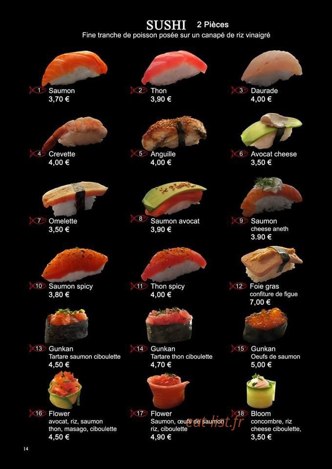 Sushi Kohi — carte page 12