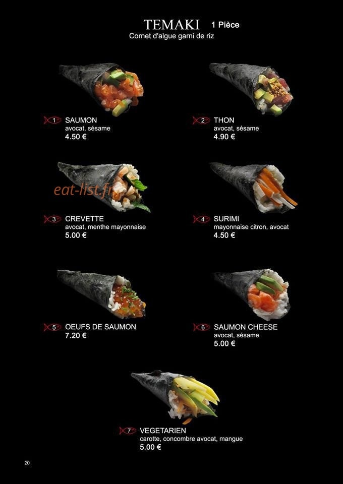 Sushi Kohi — carte page 19