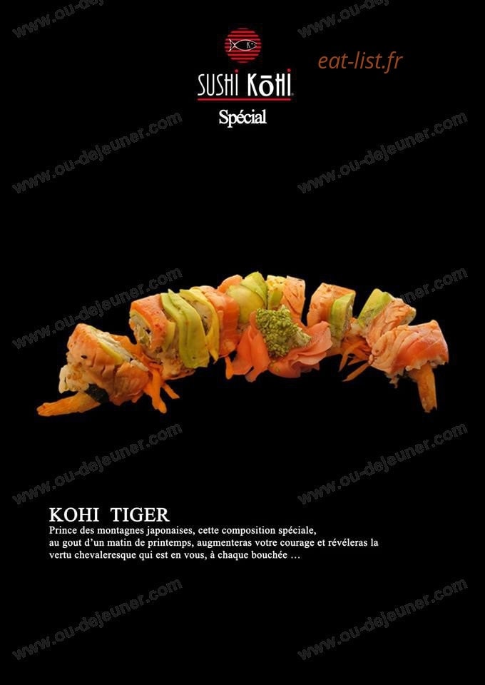 Sushi Kohi — carte page 22