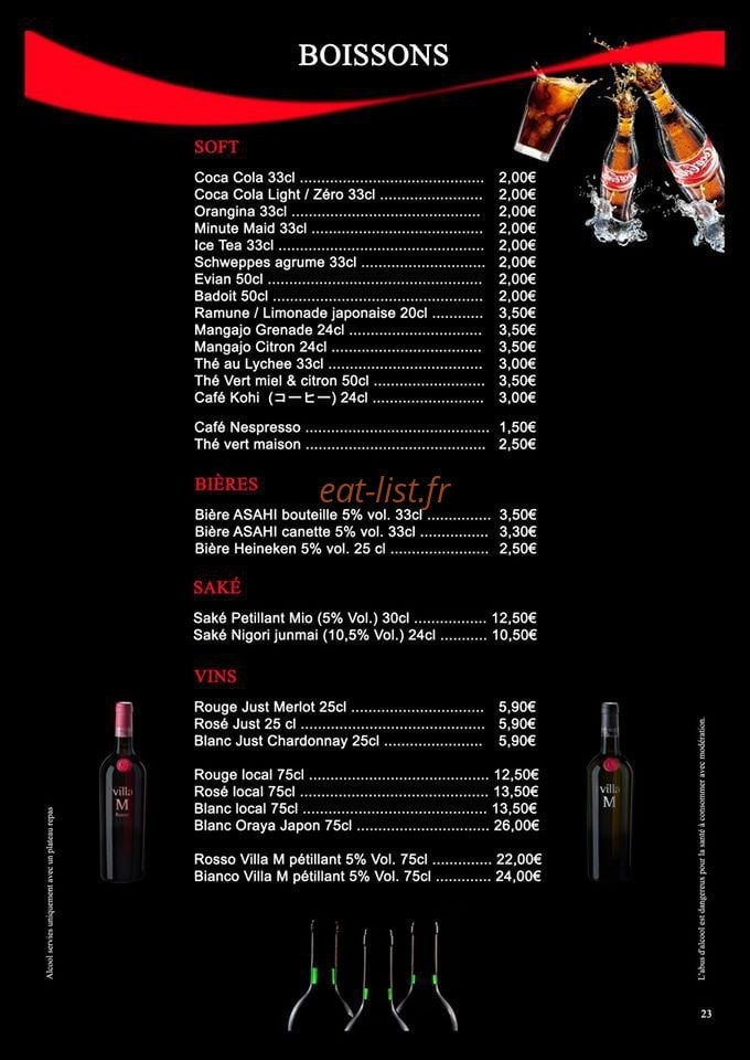 Sushi Kohi — carte page 21