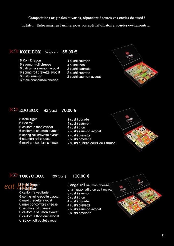Sushi Kohi — carte page 11
