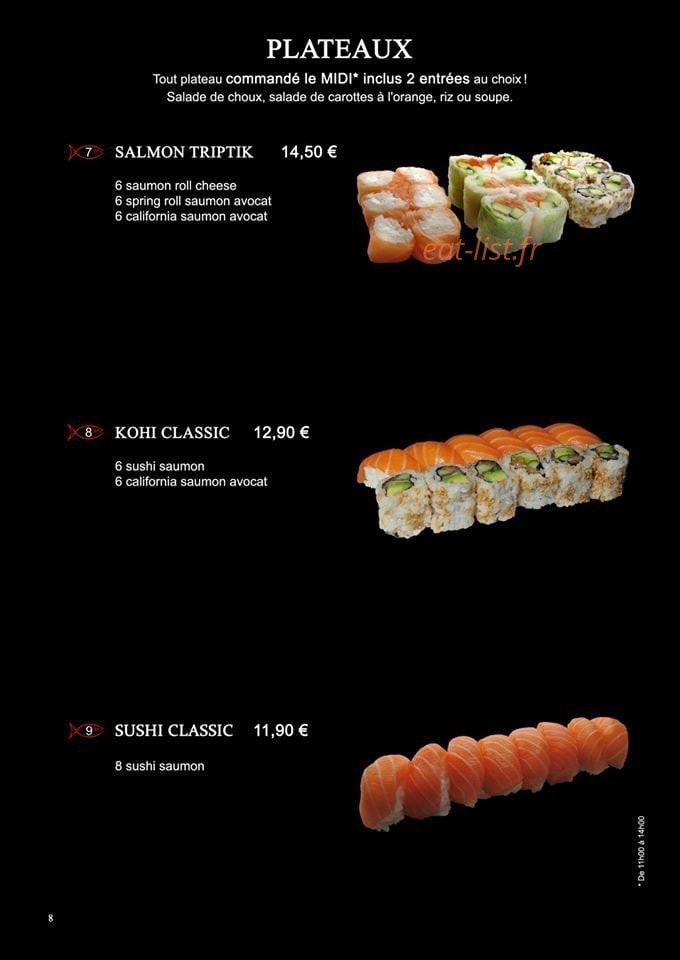 Sushi Kohi — carte page 7