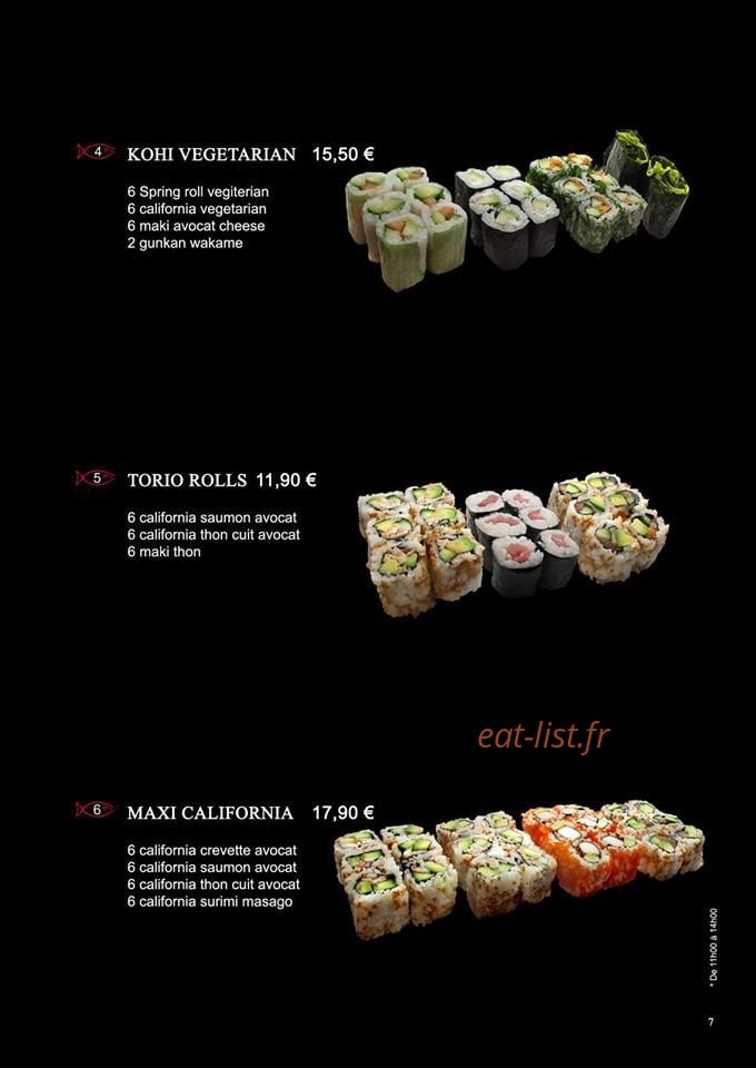 Sushi Kohi — carte page 5
