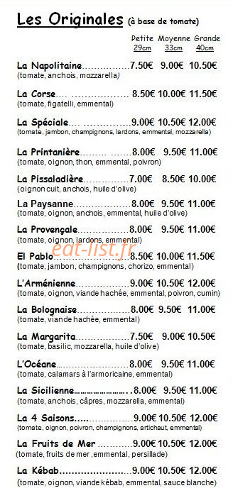 Pizza Village du Soleil — carte page 3