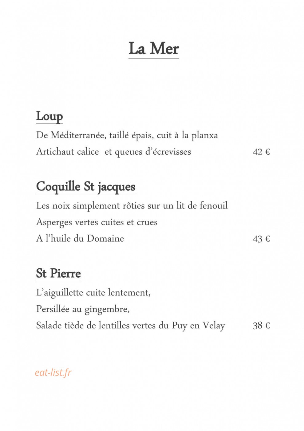 La Maison — carte page 2