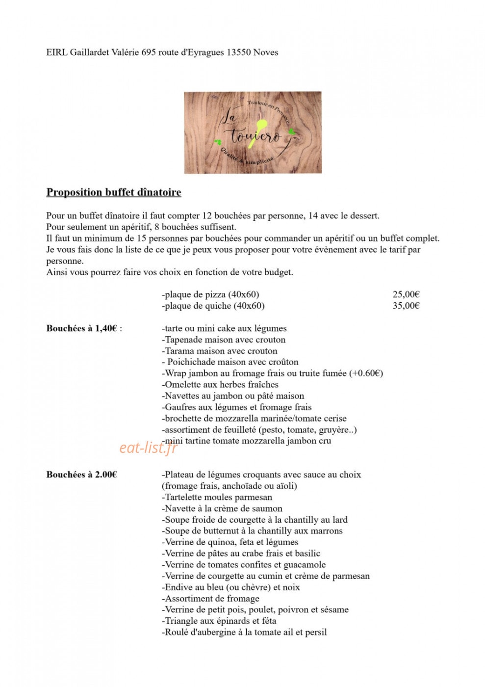 La Touiero — carte page 3