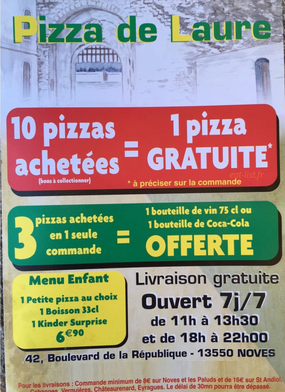 Pizza de Laure — carte page 1