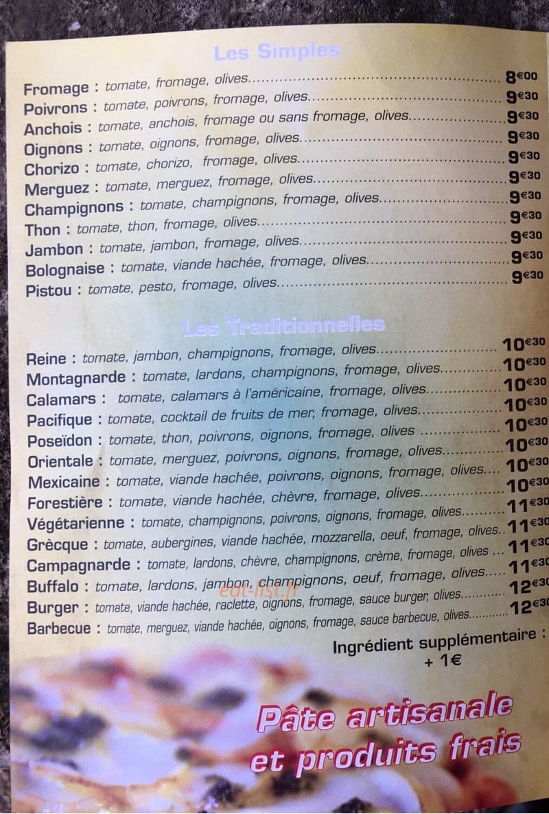 Pizza de Laure — carte page 2