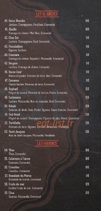 Pizza Chez Soi — carte page 4