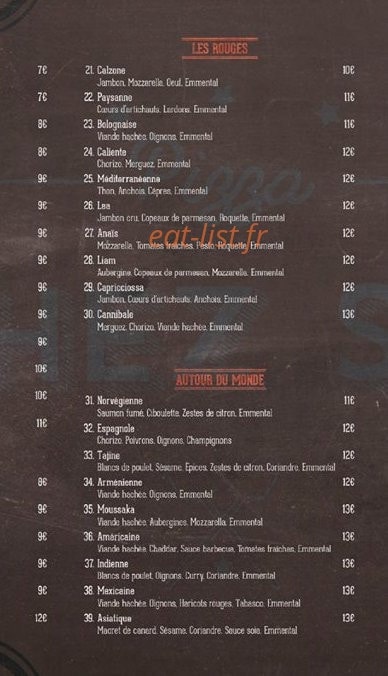 Pizza Chez Soi — carte page 3