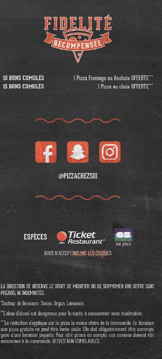 Pizza Chez Soi — carte page 5
