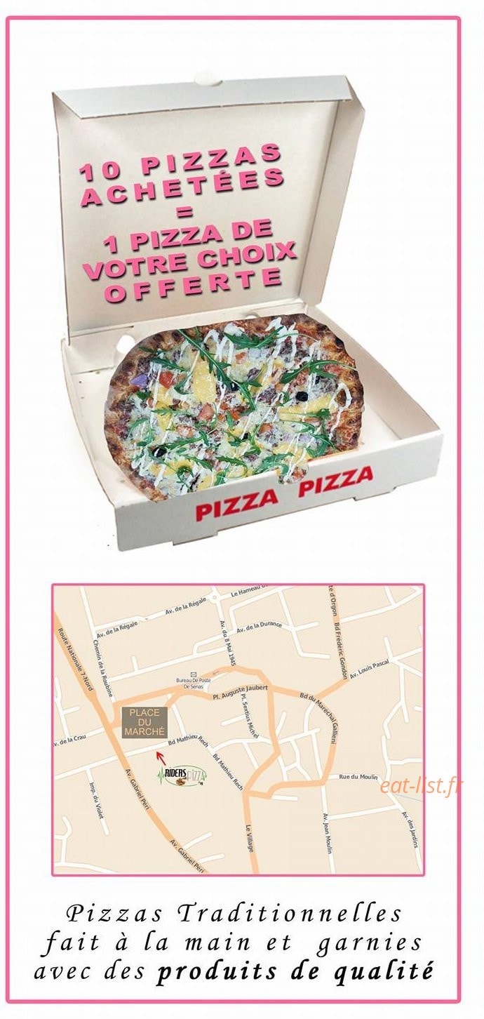 Riders Pizza — carte page 7