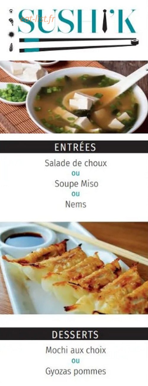 Sushi'K — carte page 3