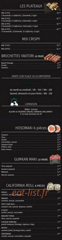 Sushi'K — carte page 5