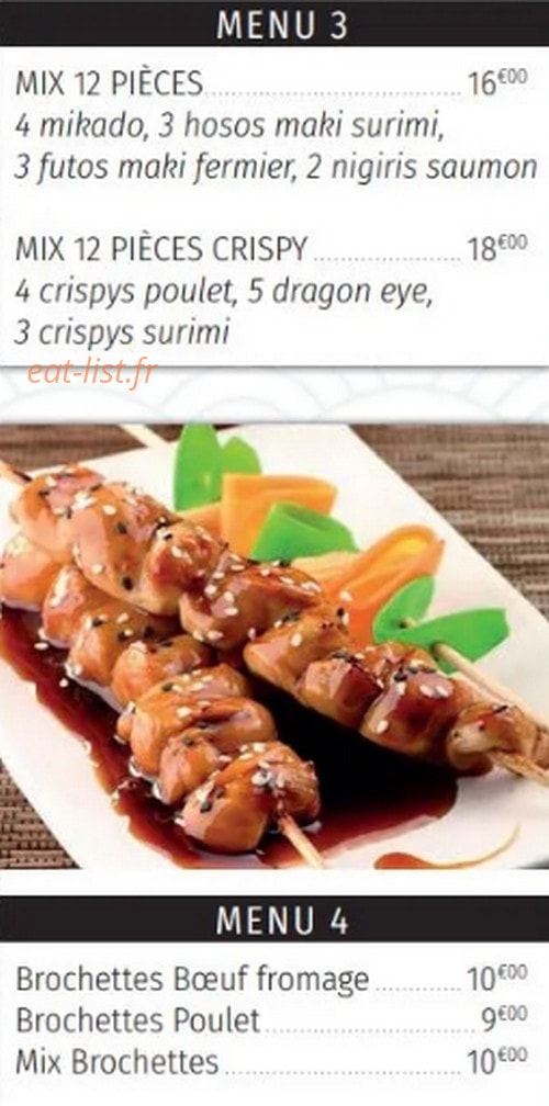 Sushi'K — carte page 2