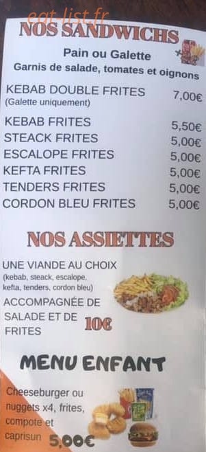 Snack la Fontaine — carte page 5