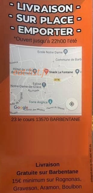 Snack la Fontaine — carte page 6