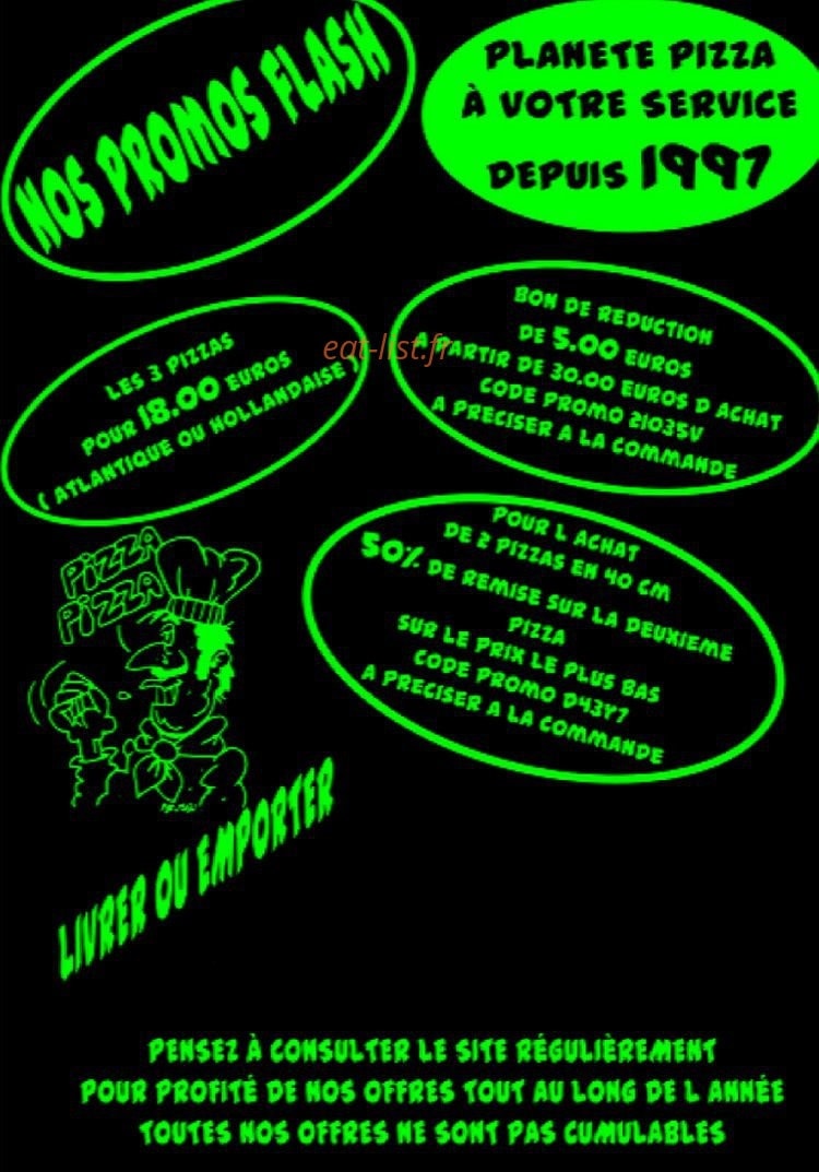 Planete Pizza — carte page 4