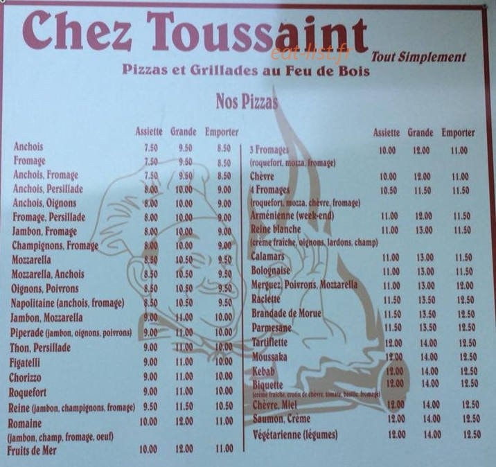 Chez toussaint — carte page 2