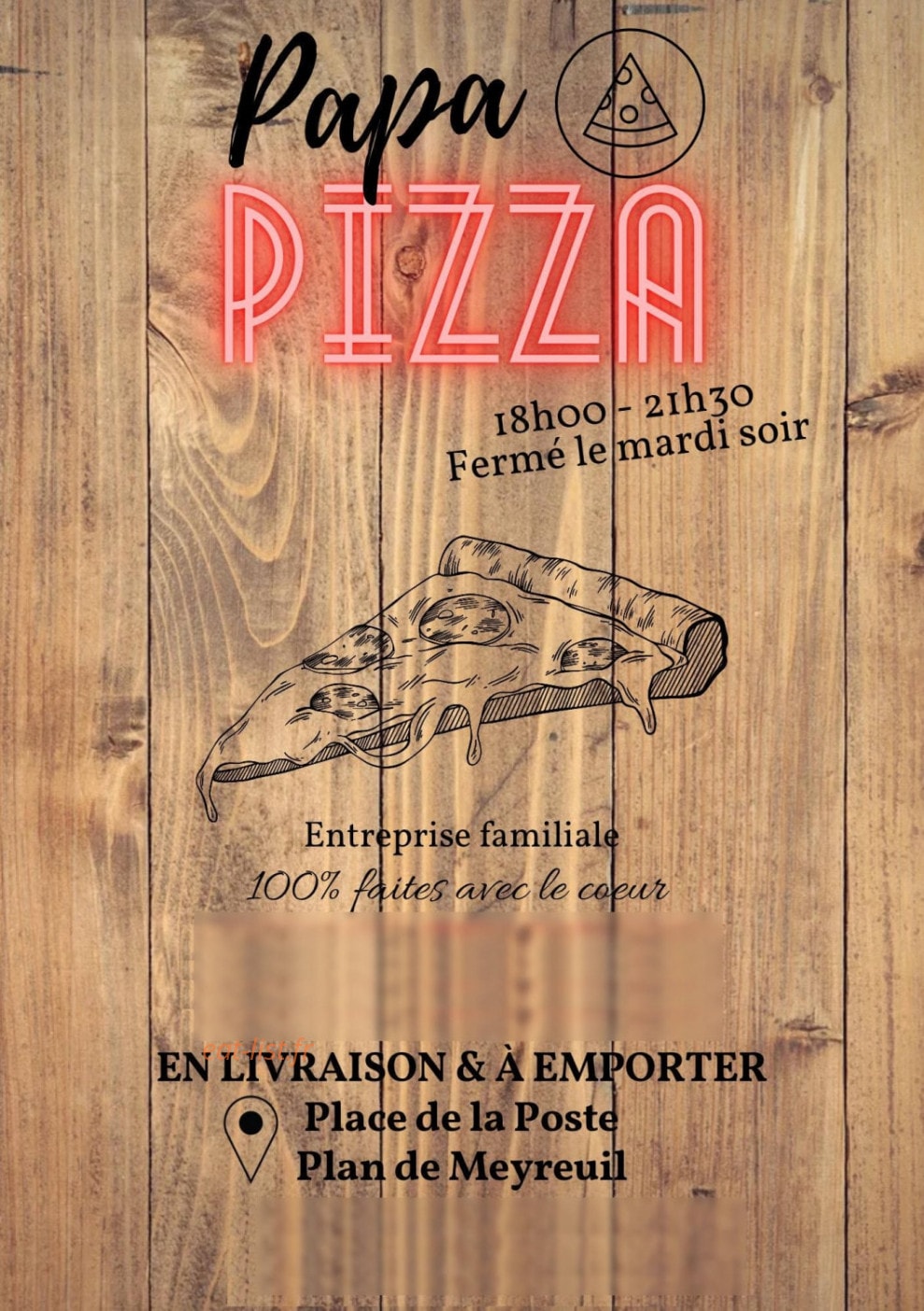 Papa pizza — carte page 1