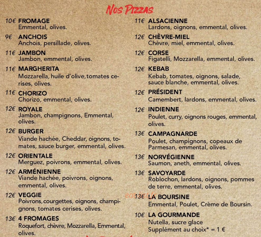 Papa pizza — carte page 2
