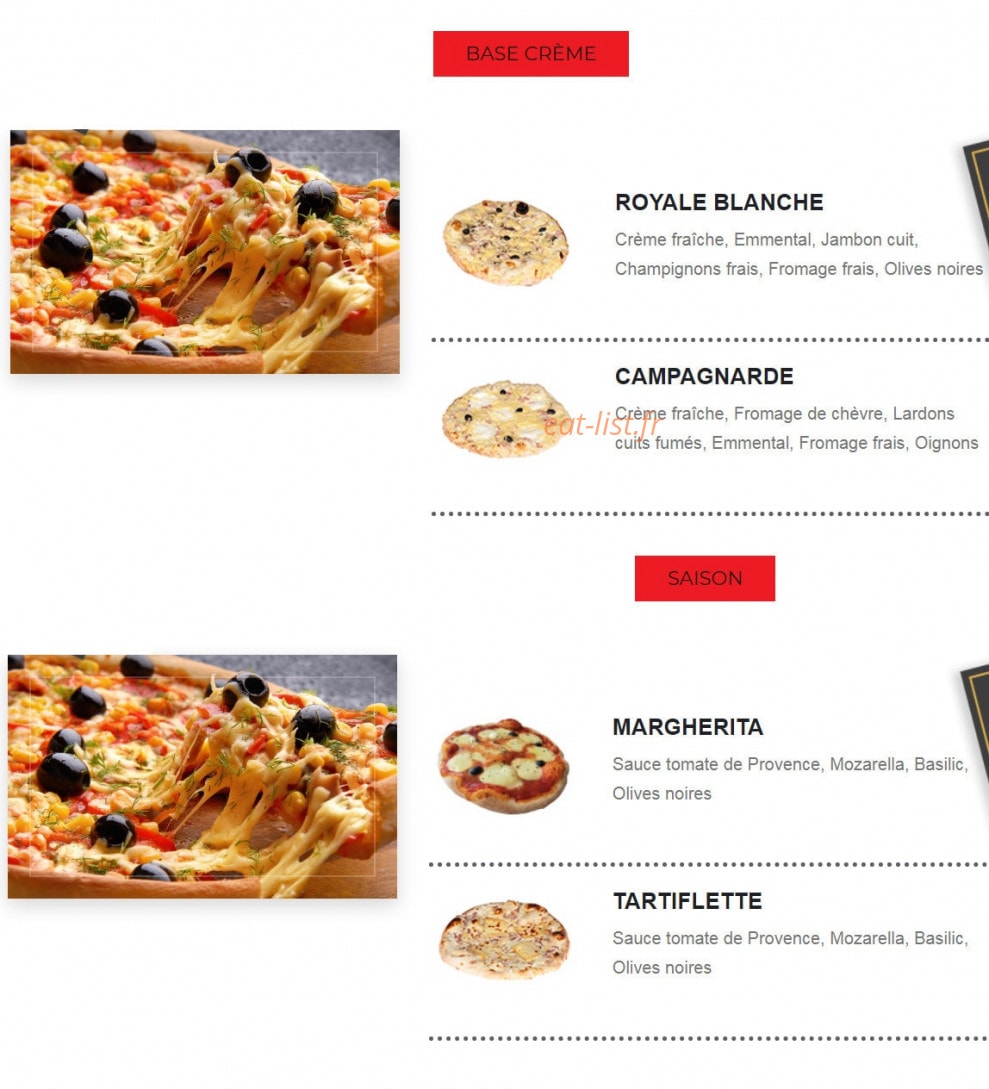 Pizza Corner — carte page 2