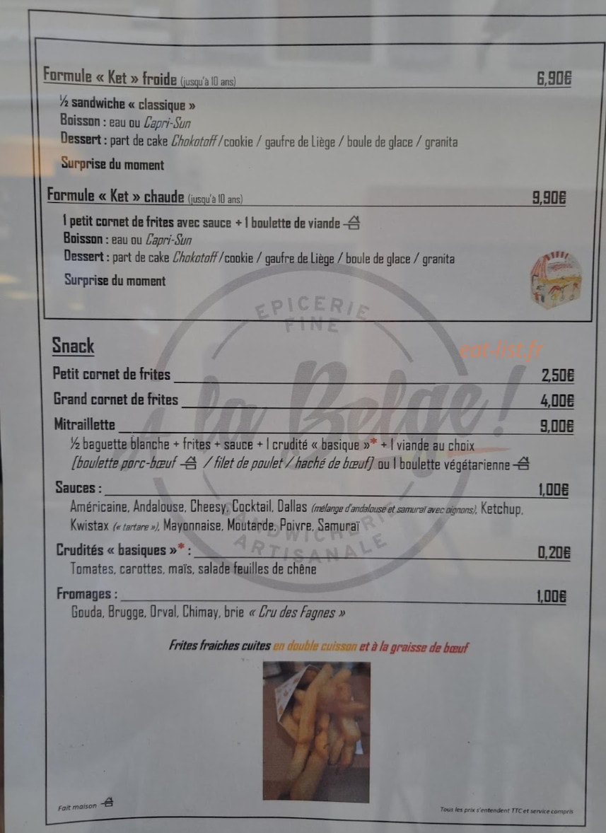A la Belge ! — carte page 1