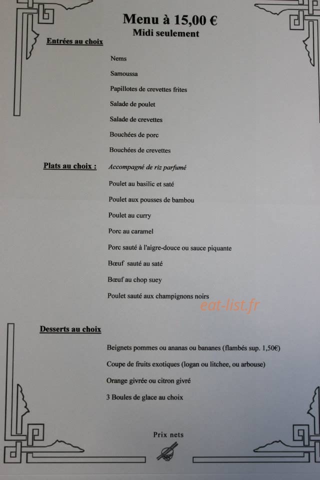 Au Bonheur de Saïgon — carte page 5
