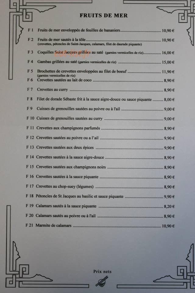 Au Bonheur de Saïgon — carte page 9