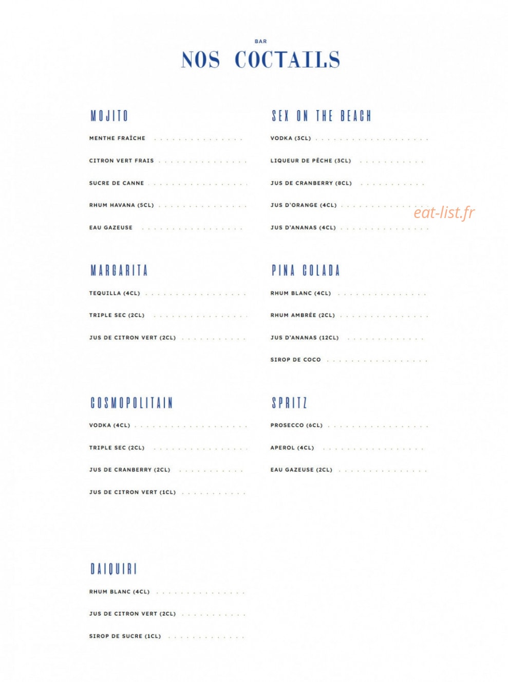 Bistro 515 Grill — carte page 8