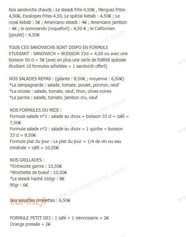 Bocadillo — carte page 1