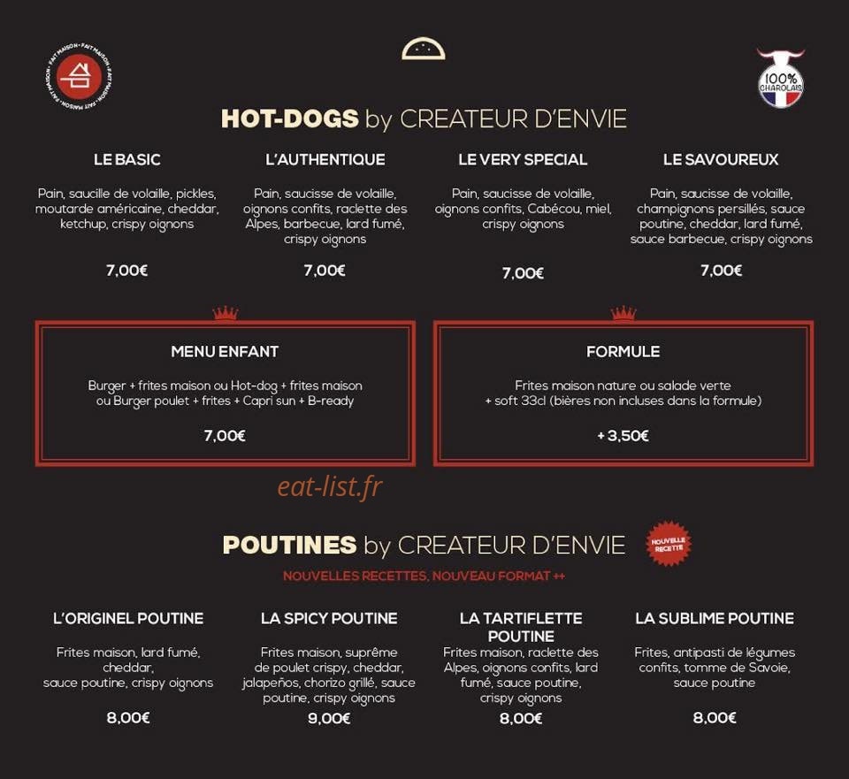 Burger shop — carte page 3